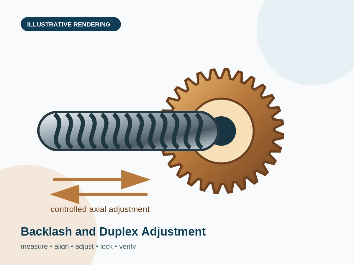 Worm Gear Backlash Guide illustration